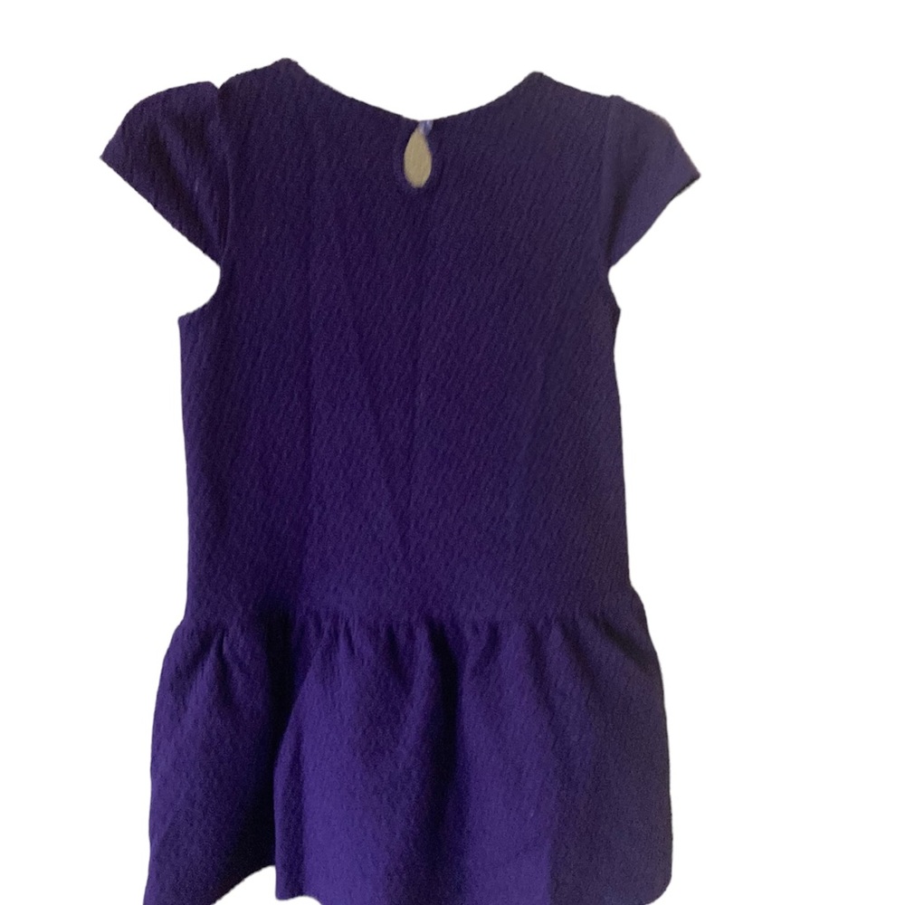 Gymboree Jeweled Fit & Flare Dress Purple Cap Sleeve Sz 6 VGUC - Picture 2 of 4